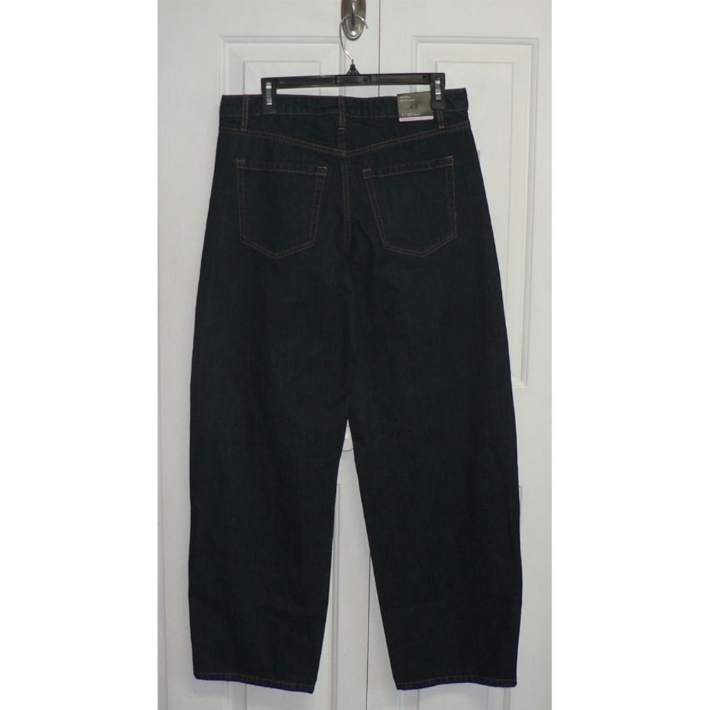 Wild Fable Women's Mid-Rise Relaxed Barrel Rigid Denim Jeans Dark Rinse Size 6 - Picture 6 of 8